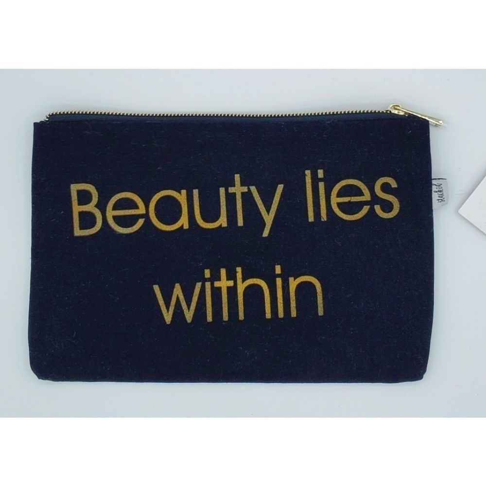 BEAUTY lies within Makeup Bag